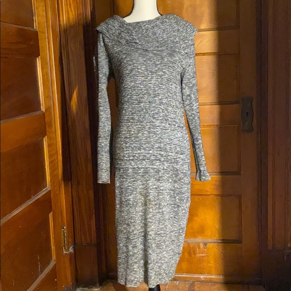 Anthropologie long-sleeve bodycon sweater dress